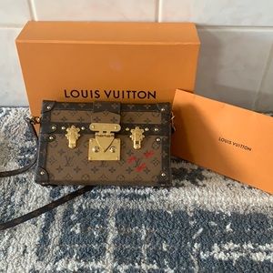 LOUIS VUITTON Monogram Petite Malle Black 1276994